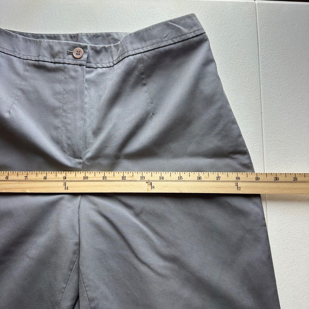 Talbots Stretch Dress Pants Size 4‎ Gray Wool Silk Straight Leg Career Slacks - Picture 10 of 14
